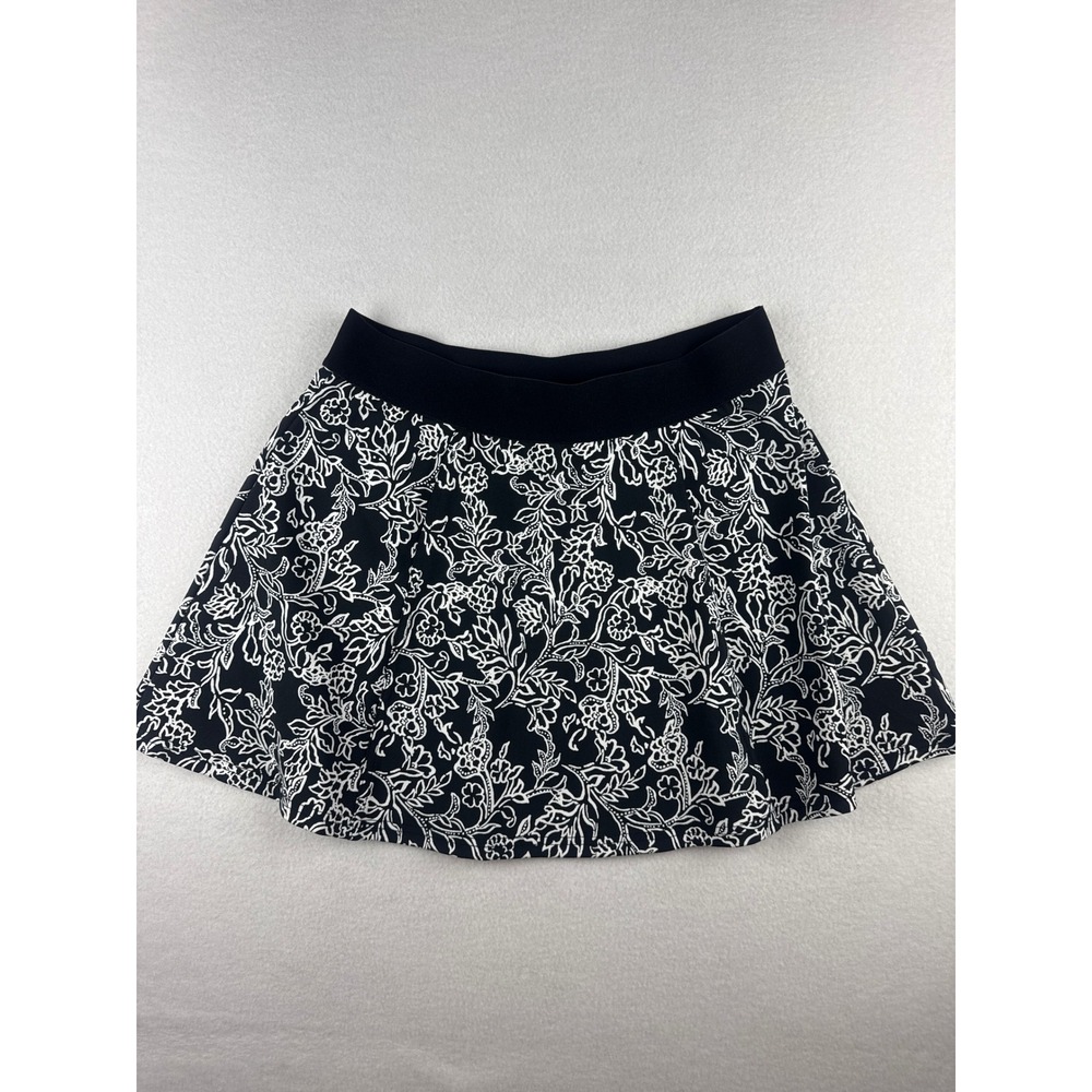 Tommy Bahama Everyday Active Womens Skort Black White Floral Vine Print Medium